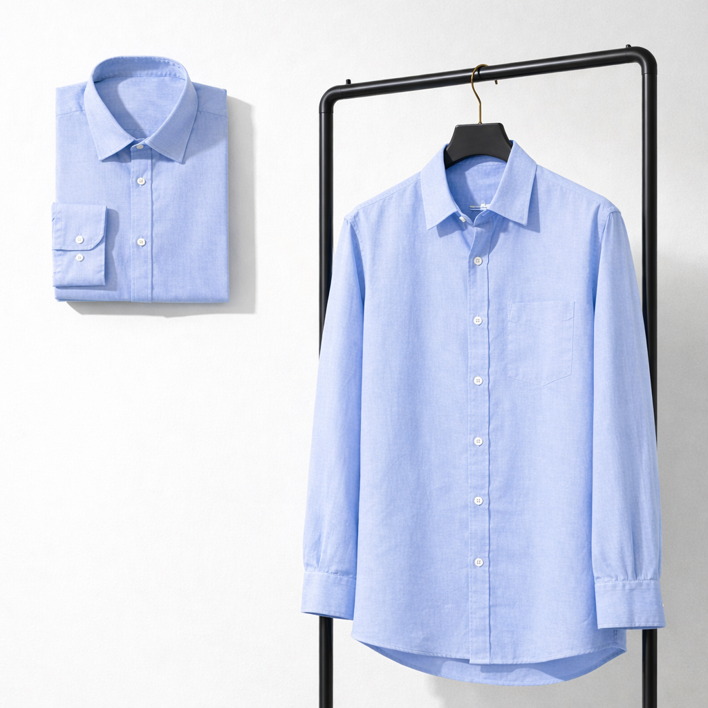 Camisa de lino Skyblue Lugano